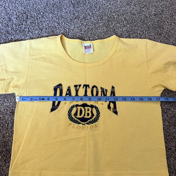 Vintage Yellow Daytona Beach crop top - Picture 3 of 5